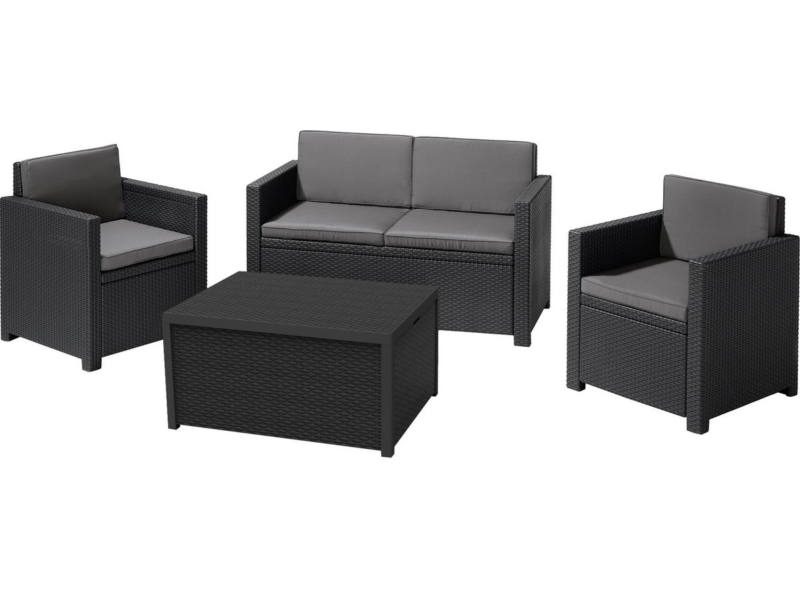 Monaco Set m�anyag kerti b�tor garnit�ra grafit - h�v�s sz�rke